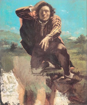 ギュスターヴ・クールベ Painting - 絶望的な男 恐怖写実主義の画家ギュスターヴ・クールベが作った男